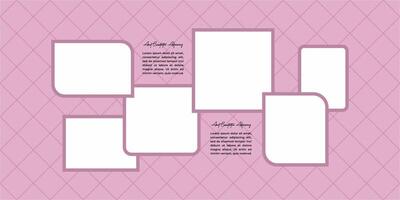 Design Picture abstract photo frames and digital photo wall vector