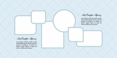 Pictures or photos frame collage layout abstract photo frames and digital photo wall vector