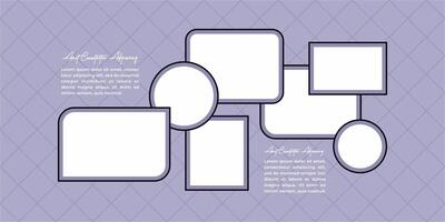 Moodboard Picture abstract photo frames and digital photo wall template vector