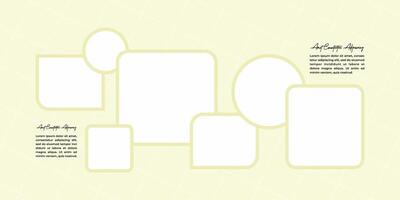 comics page grid layout abstract photo frames and digital photo wall vector