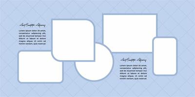 Blank Picture abstract photo frames and digital photo wall template vector