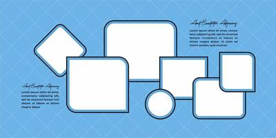 template design Picture photo Collage grid photo effect vector