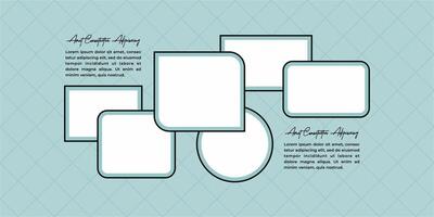 Pictures or photos frame collage comics page grid layout abstract photo frames and digital photo wall vector