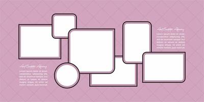 Picture Collage page grid layout abstract photo frames vector