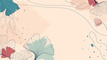 beautiful floral background with copy space vector