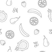 outline fruits pattern vector