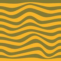 Yellow and Olive Green Wavy Lines Pattern - Abstract Design for Backgrounds, Textiles, and Decor vector