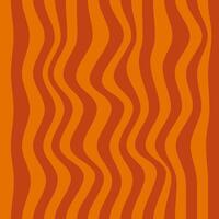 Retro Wavy Striped Pattern in Warm Orange and Brown Tones Abstract 70s Inspired Design for Wallpapers, Textiles, and Backgrounds vector
