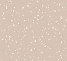 Seamless minimalist pattern with tiny white petal-like shapes, little, spots, small drops scattered across a pastel beige background. Aesthetic ornament for textile prints, packaging, wallpapers, vector