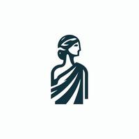 a woman in a dress is shown in a simple design vector