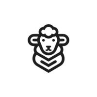 a black and white logo of a sheep vector