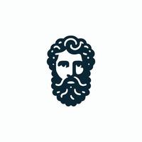 a bearded man with a beard and mustache vector