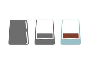Alcohol glass set isolated on white background. clipart vector