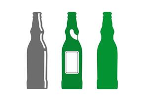 Beer glass bottles set isolated on white background. clipart vector