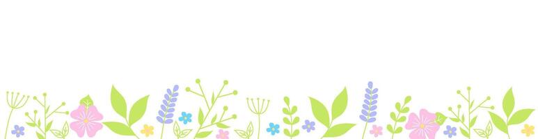Easter eggs composition hand drawn black on white background. Decorative horizontal stripe from eggs with doodle leaves. vector