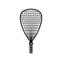 Racquetball Racket Line Art Sport Icon Design vector