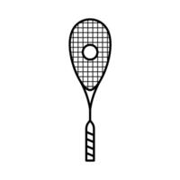 Squash Racket Line Art Sport Icon Design vector
