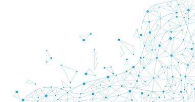Geometric mesh blue lines on a white background. vector