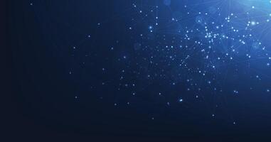 Concept of geometric mesh lines on a dark blue background. vector