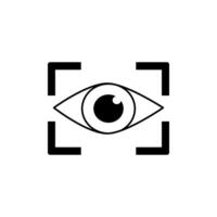 Retinal scan icon isolated on white background. vector