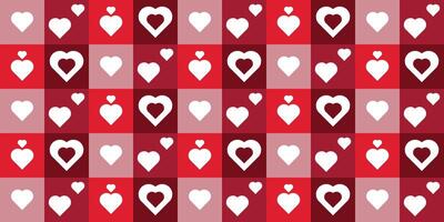 Valentine's Day loves pattern background in modern trendy geometric style. vector