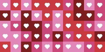 Valentine's Day pattern background in modern trendy geometric style. vector