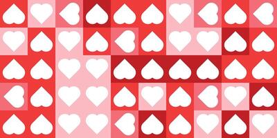 Modern retro pattern hearts background illustration for decoration vector