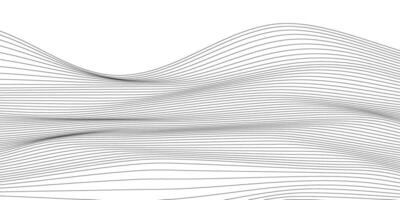 Abstract minimalist white background with wavy lines design vector