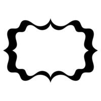 Muslim frame, decorative frame with a wavy design vector