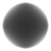 Black and white circular pattern with intersecting lines forming a grid vector