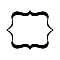 Decorative frame wavy design ornate swirls, Islamic frame figure decoration vector