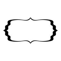 Decorative frame with ornate swirls, Islamic frame figure decoration vector