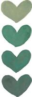a green heart with a white background vector