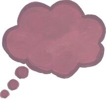 a pink cloud with a thought bubble in it vector