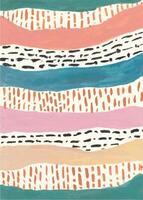 a colorful abstract painting with stripes and dots vector