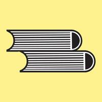library books flat style illustration vector