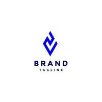 Diamond Symbol Initial PV Letter Logo Design. Diamond Line Initial Letter P and V Logo Design. vector