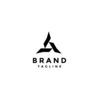 Strong Geometric Triangle Horns Logo Design. Three Sharp Pointed Geometric Triangle Lines Logo Design. vector