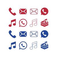 Newest Communication and Music Icons vector
