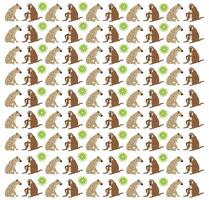 hyena, monkey with fruit as a pattern background vector