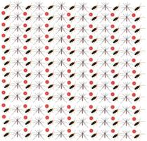 cockroach, mosquito with fruit as a pattern background vector