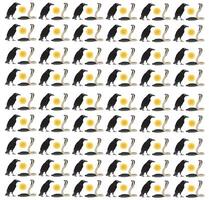 crow, cobra with fruit as a pattern background vector