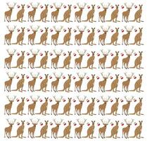 deer, kangaroo with cherry as a pattern background vector