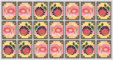 Floral pattern color background for background design, illustration. vector