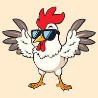 Chicken with Attitude Illustration vector