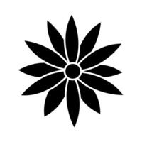 Cute flower garden decorative icon illustration design silhouette style simple image vector