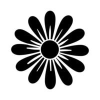 Cute flower garden decorative icon illustration silhouette style simple image design vector