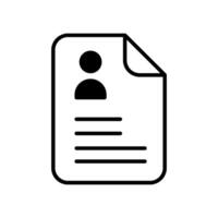 Document icon design template on white background. Can be used for web and mobile vector