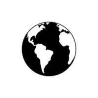 Globe icon. World map symbol. Flat design style eps 10 vector