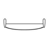 Handsaw tool icon. Outline illustration of handsaw tool icon for web vector